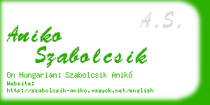 aniko szabolcsik business card