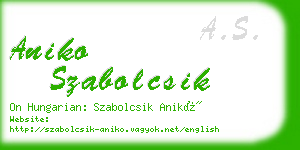 aniko szabolcsik business card